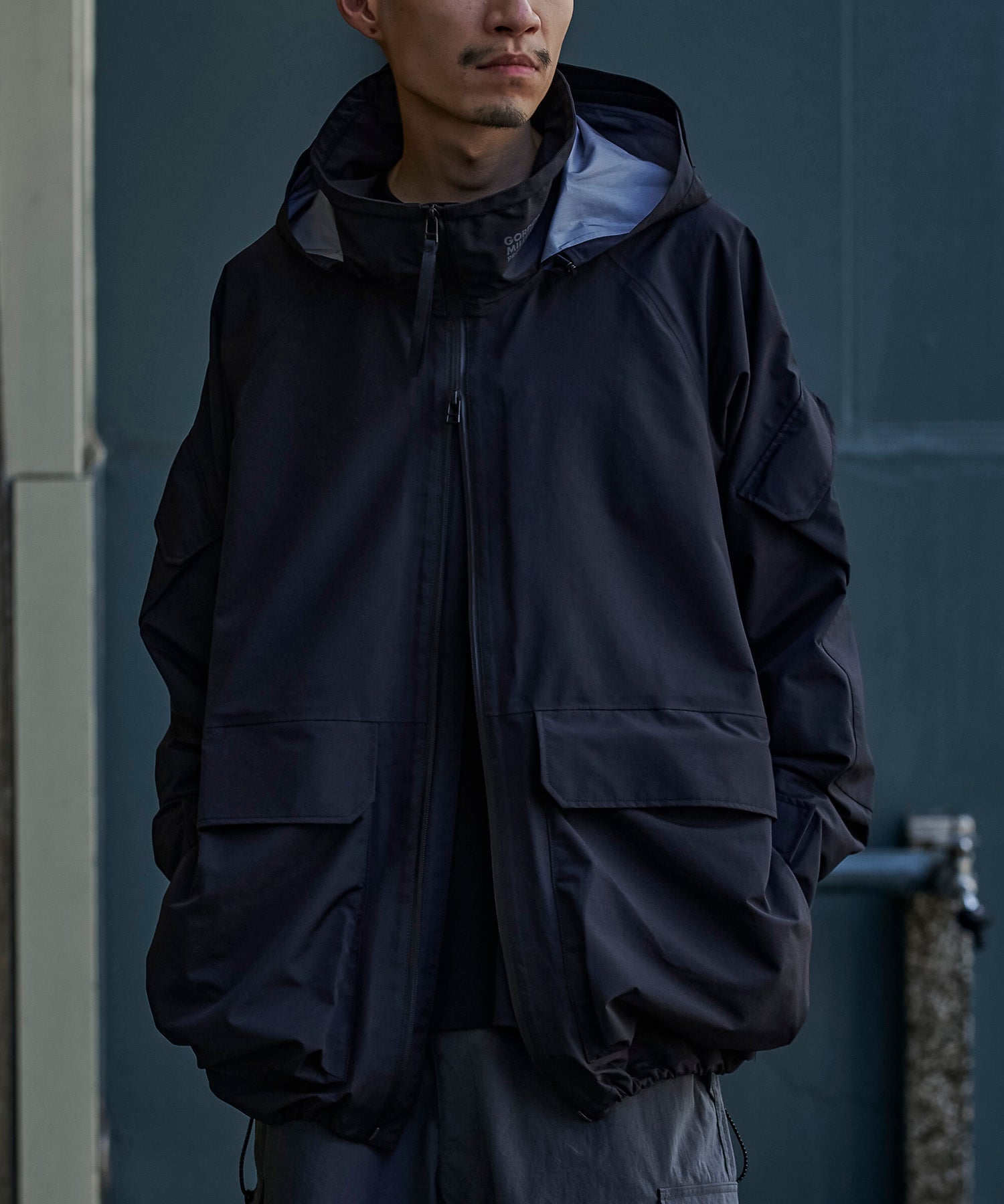 アパレル ワークウェア アウター 3レイヤー コート ジャケット レインコート 防水 透湿 ディテール