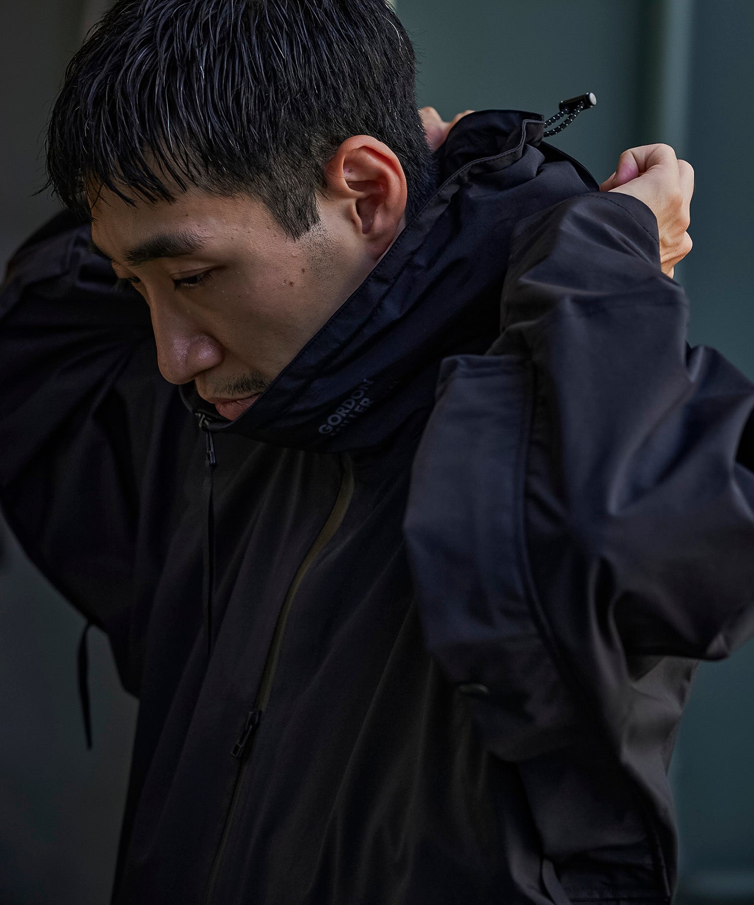 アパレル ワークウェア アウター 3レイヤー コート ジャケット レインコート 防水 透湿 ディテール