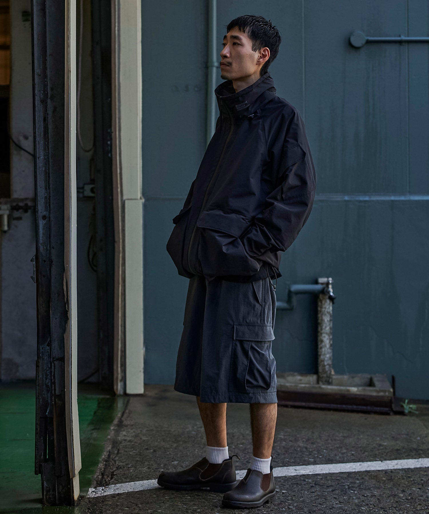 アパレル ワークウェア アウター 3レイヤー コート ジャケット レインコート 防水 透湿 ディテール