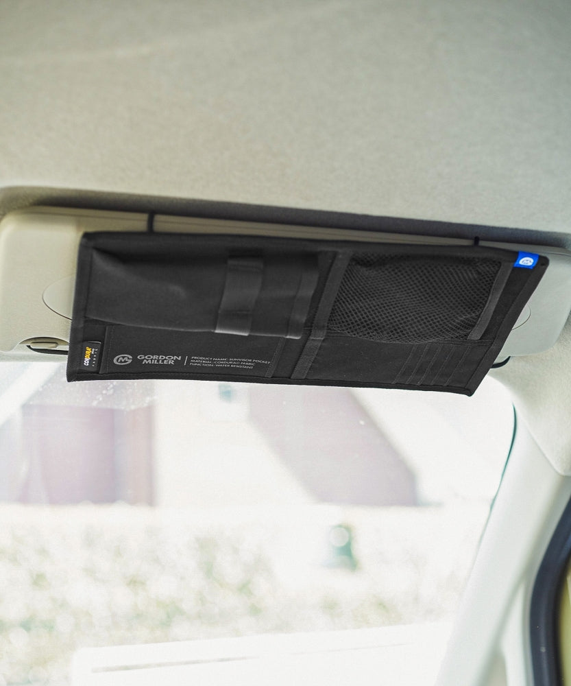 おしゃれ おすすめ カー用品 コーデュラ サンバイザー ポケット 便利グッズ 収納