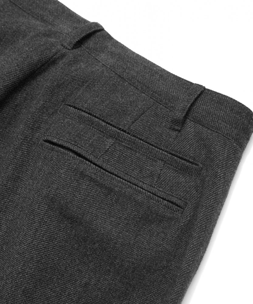 おしゃれ おすすめ ワークウェア ブランド ウール ツイード 2タック クロップド パンツ