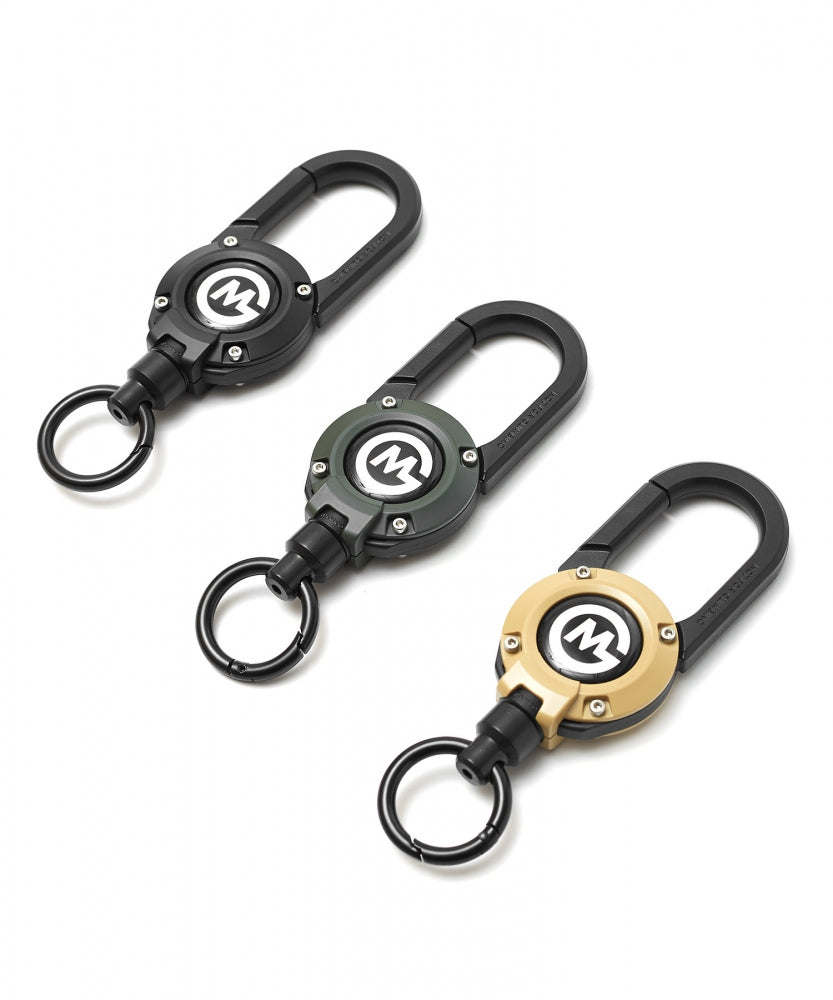 おしゃれ おすすめ マグネット内蔵 カラビナ付き コード リール キーホルダー