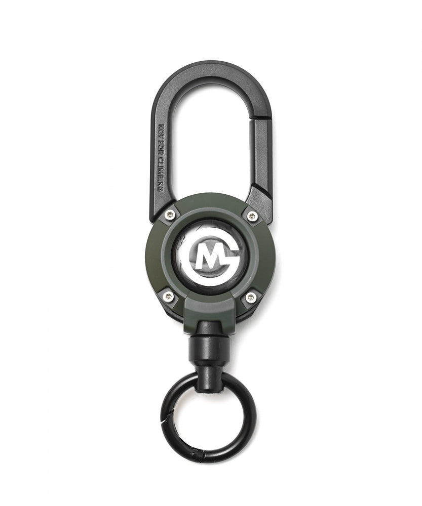 おしゃれ おすすめ マグネット内蔵 カラビナ付き コード リール キーホルダー