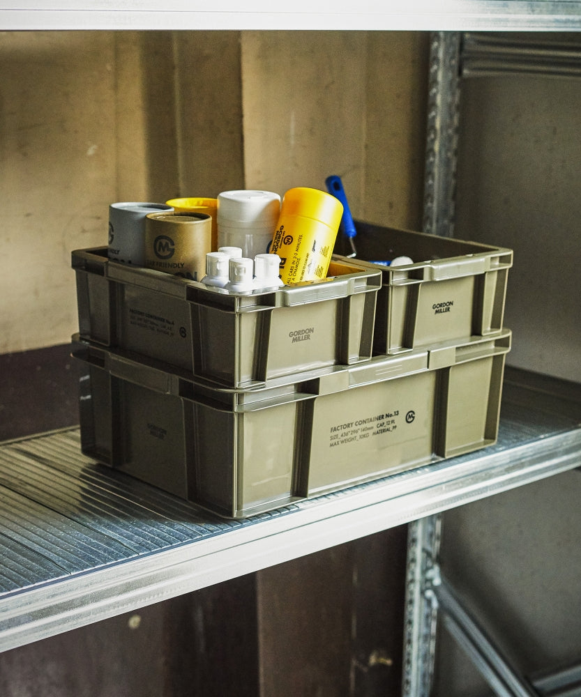 おしゃれ おすすめ 積み重ね 収納ボックス ファクトリーコンテナ 小物入れ 工具入れ