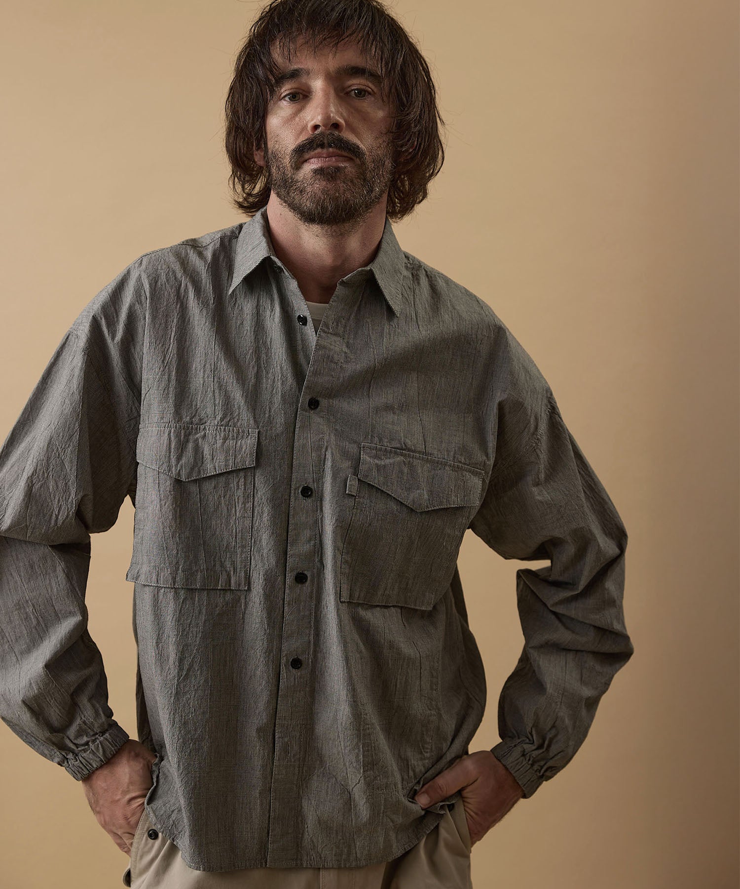 オーガニックウォッシャー チェック ガレージシャツ