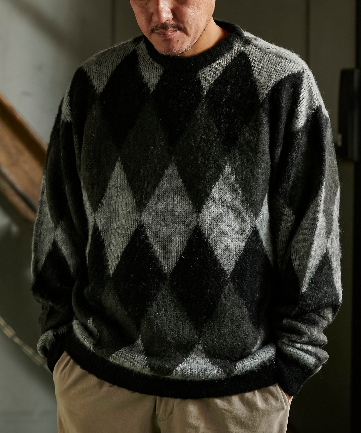 ダイヤ柄 シャギーニット クルー – GORDON MILLER