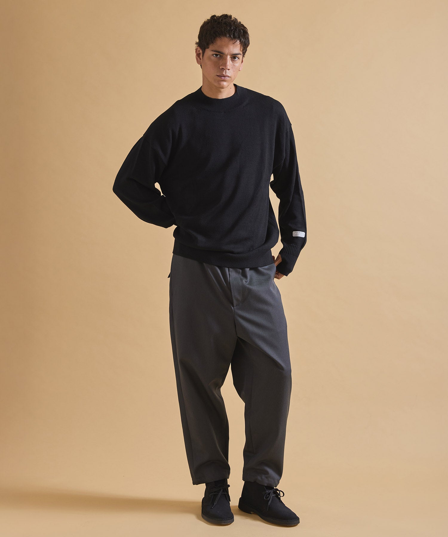 ジャックミラー　シームレスライフ　アパレル　ワークウェア　シンプル　ファッション　おすすめ　おしゃれ　JML　パンツ　ジェンダーレス　ウール　冬　ドロスト　