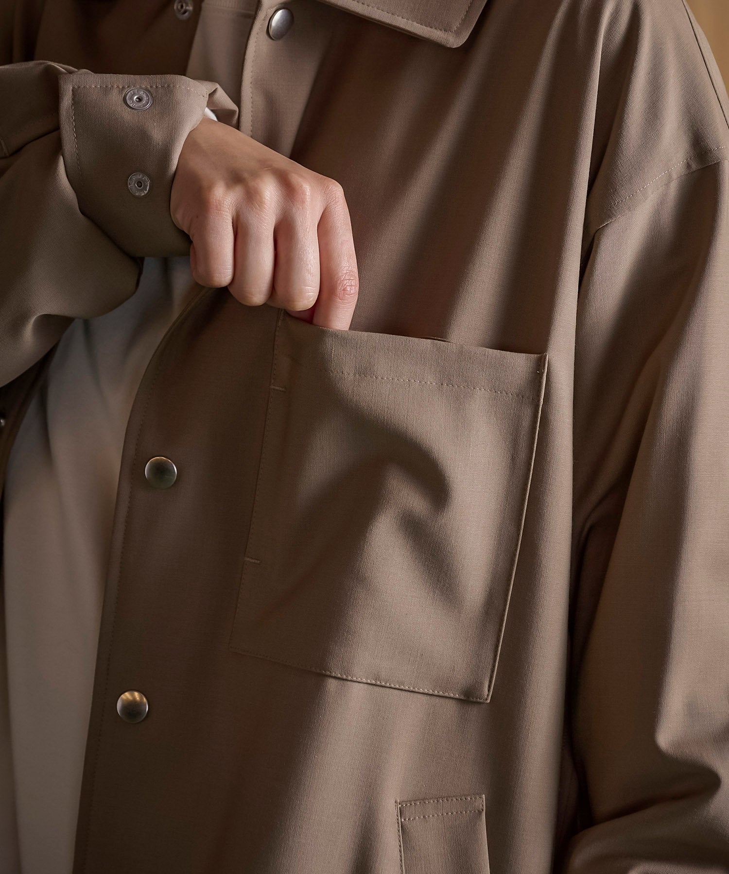 ジャックミラー　シームレスライフ　アパレル　ワークウェア　シンプル　ファッション　おすすめ　おしゃれ　JML　　ジェンダーレス　ウール　冬　ブルゾン　アウター　ベージュ