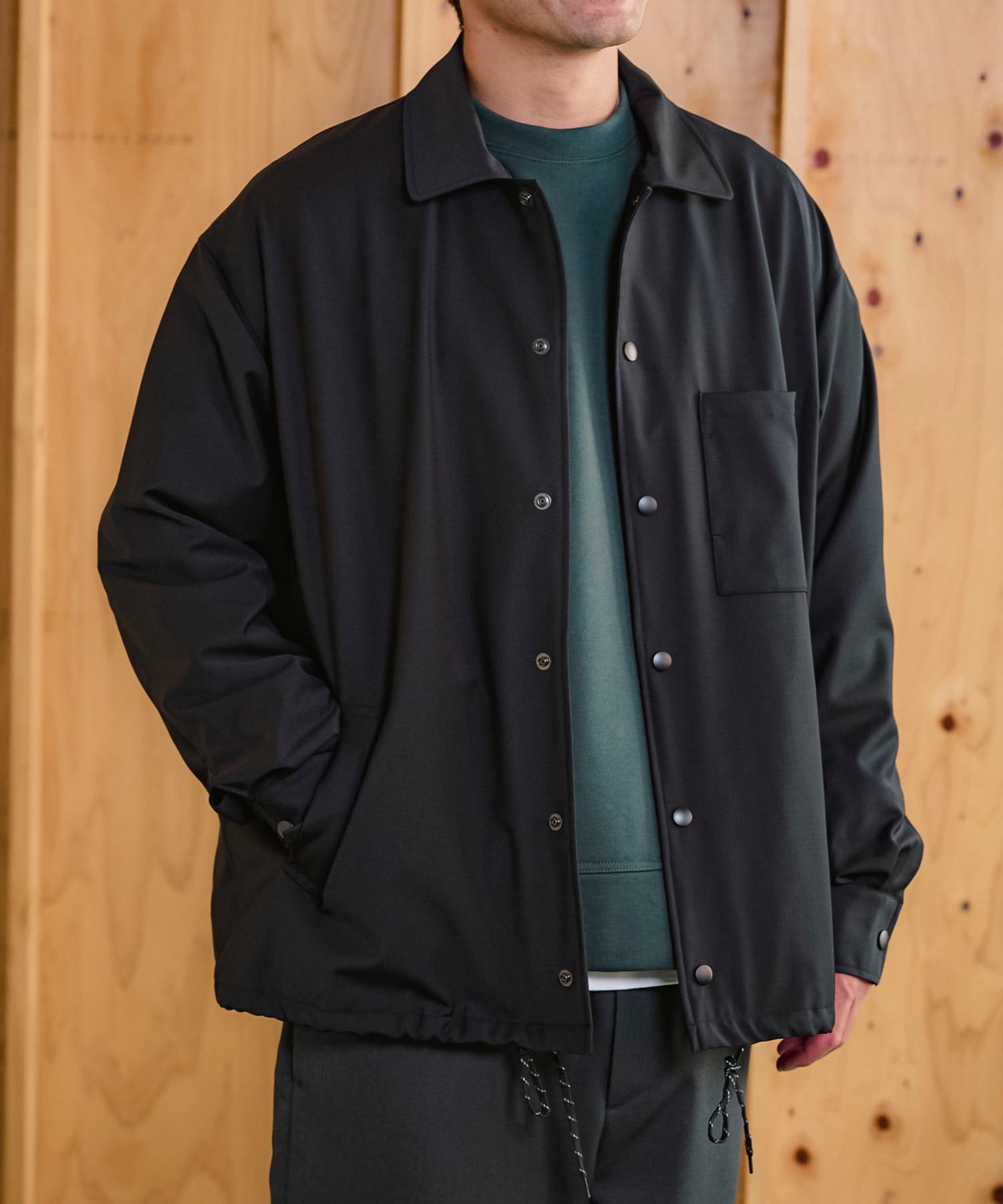 ジャックミラー　シームレスライフ　アパレル　ワークウェア　シンプル　ファッション　おすすめ　おしゃれ　JML　　ジェンダーレス　ウール　冬　ブルゾン　アウター　ベージュ