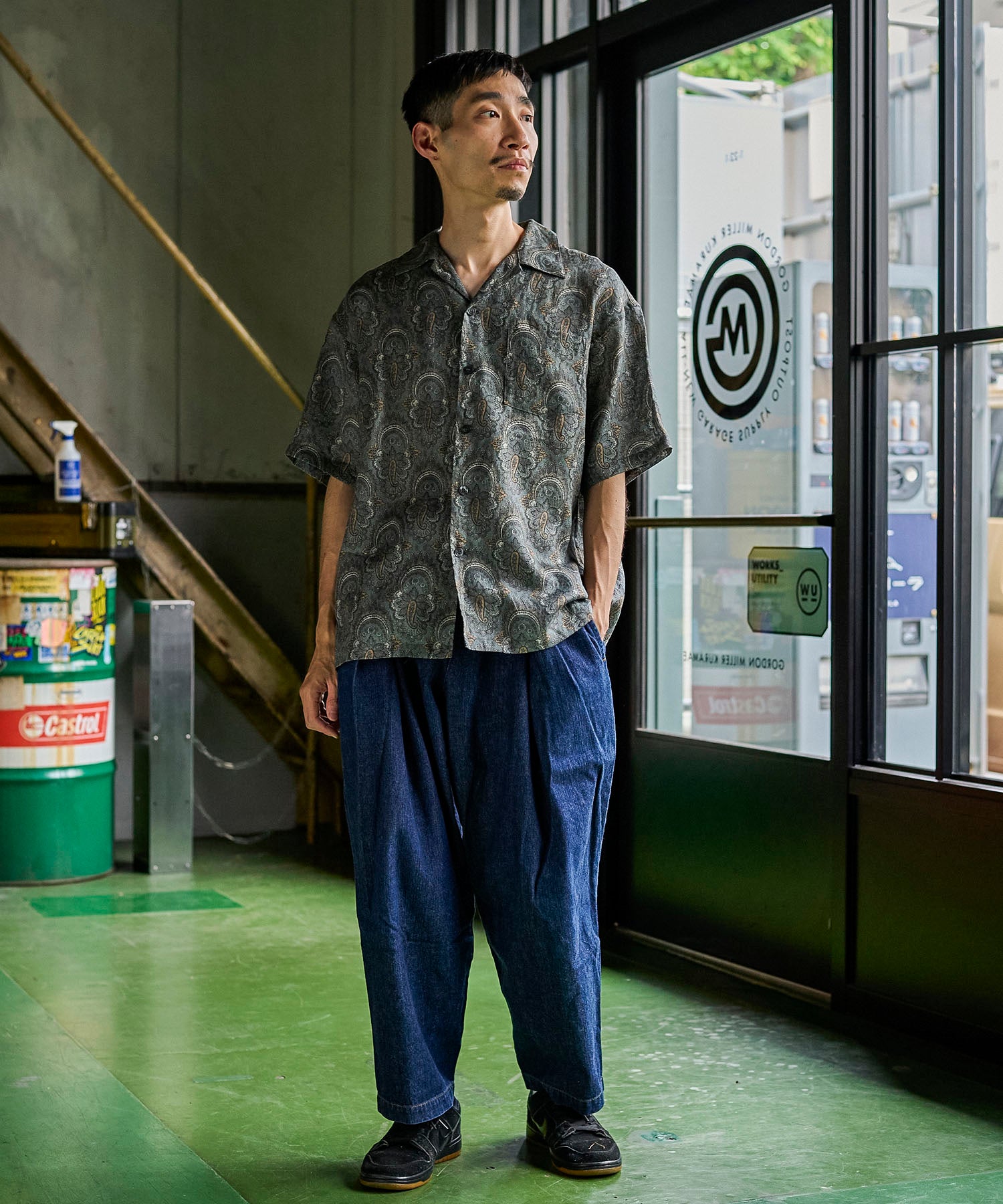 RRL アロハシャツ　ペイズリー RRL アロハシャツ ペイズリー柄 赤 レッド S