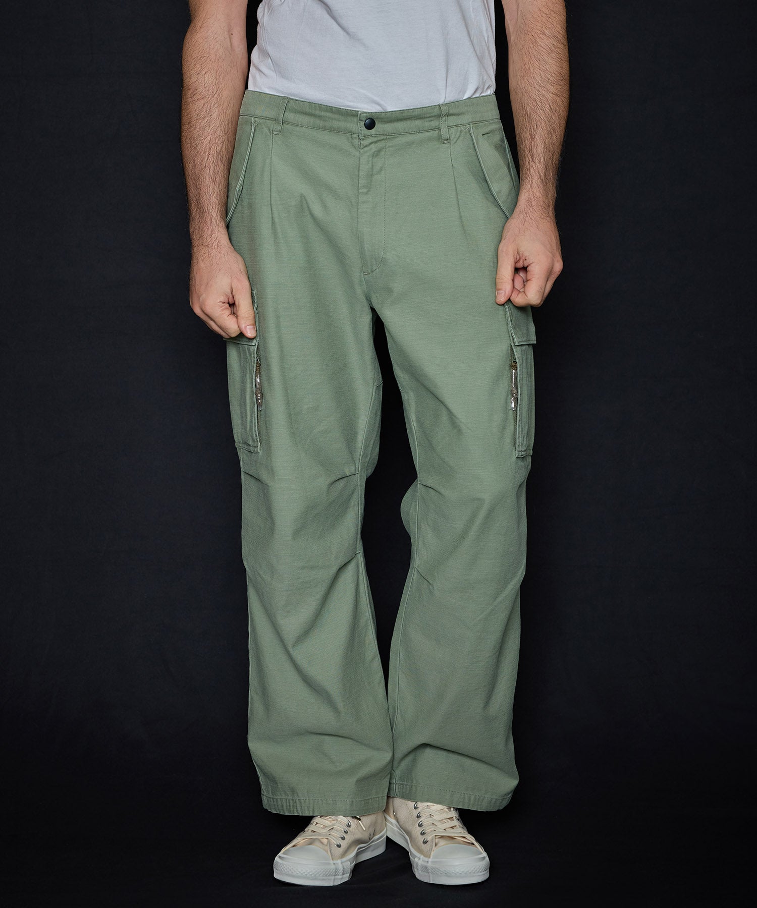 バックサテン ガレージ カーゴパンツ