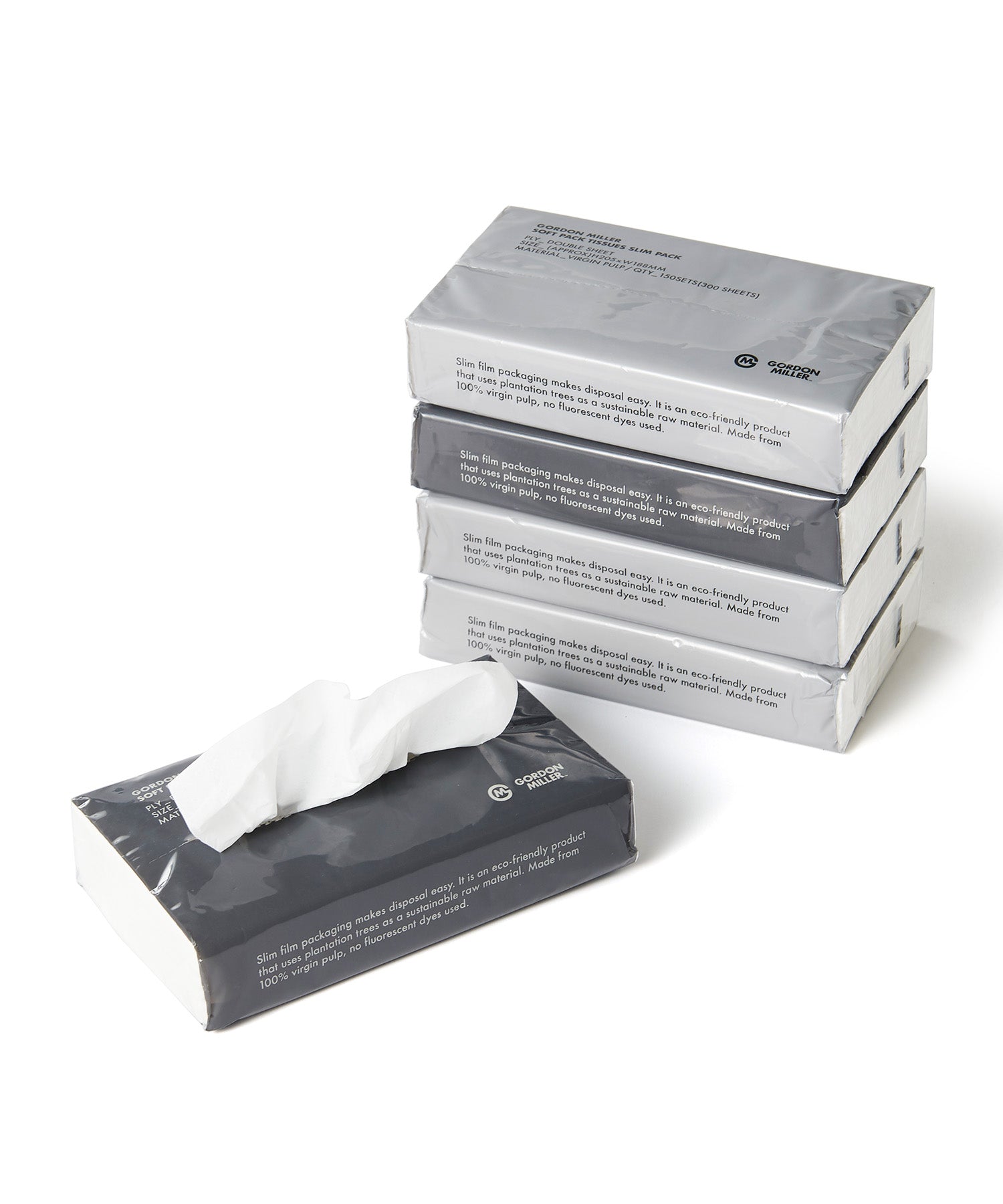 ソフトパックティッシュ DARK GRAY 300枚/150組 5パック – GORDON MILLER