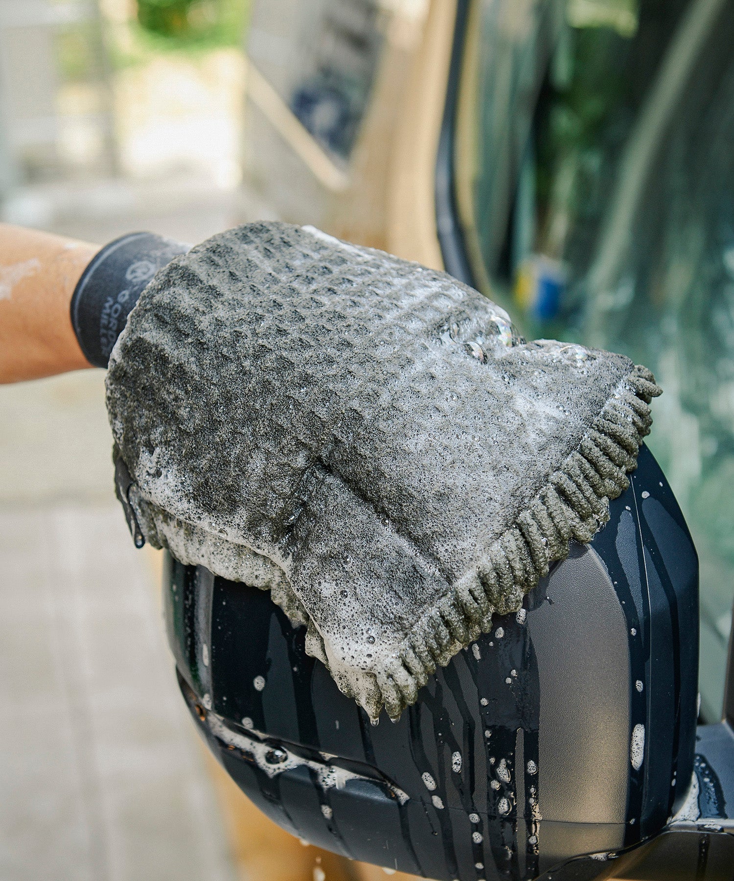 高密度シェニール/グリッド Wフェイス マイクロファイバー 洗浄