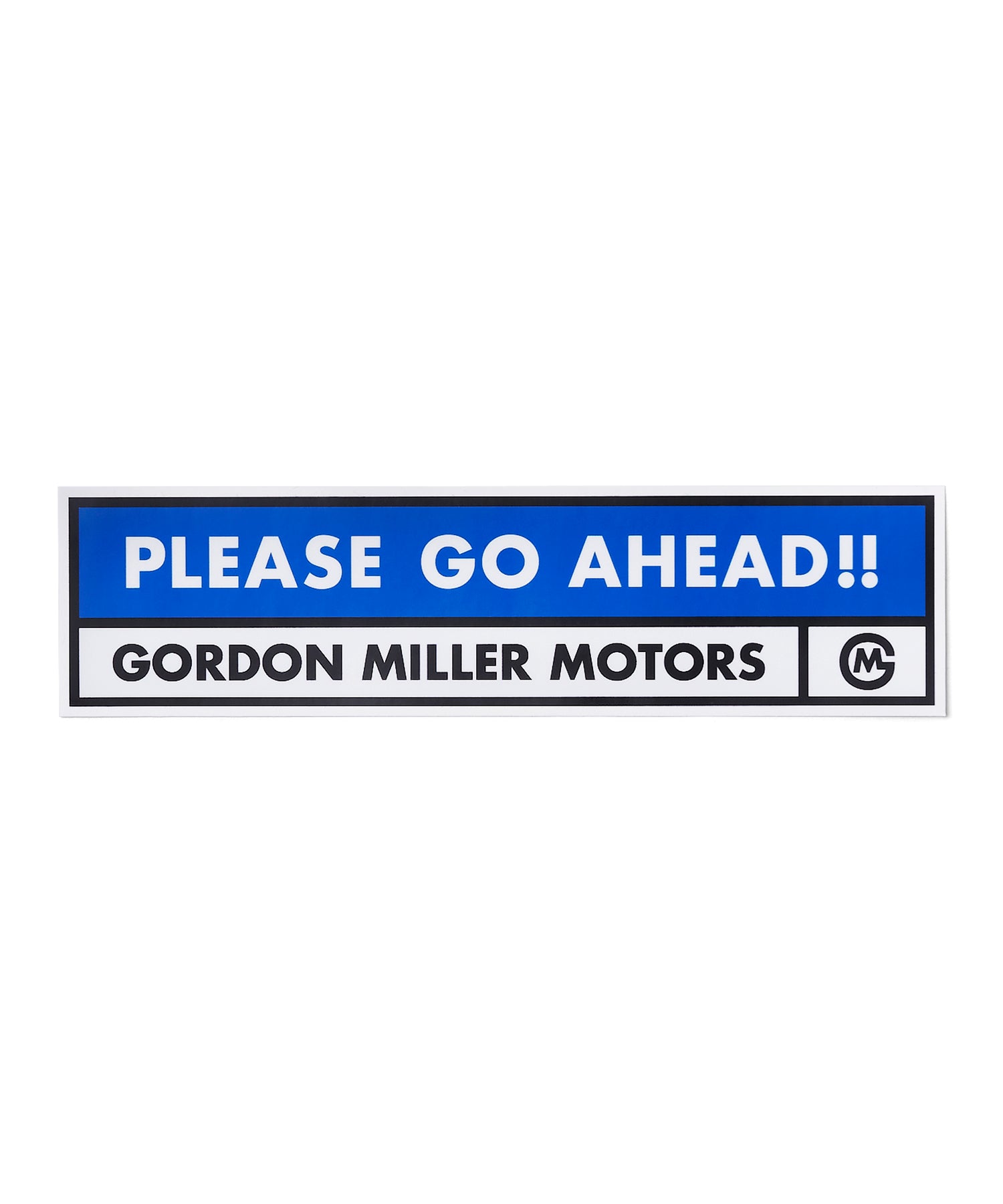 ステッカー PLEASE GO AHEAD!! – GORDON MILLER